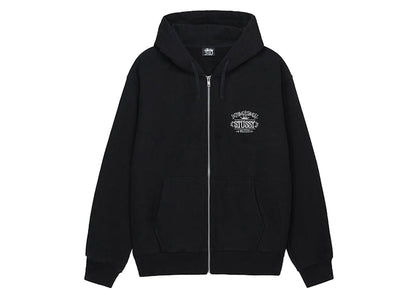 Stussy Worldwide Zip Hoodie Black