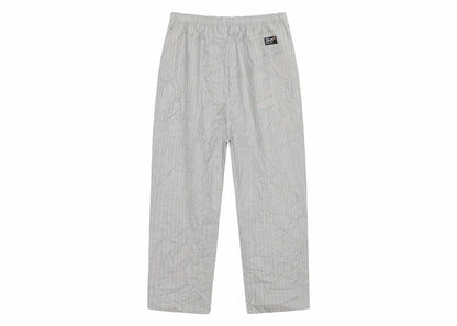 Stussy Wrinkled Stripe Beach Pant Grey