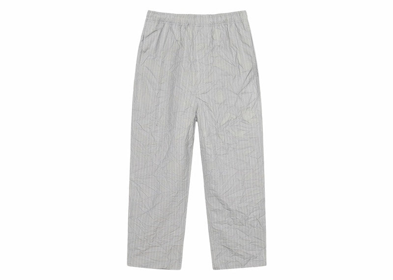 Stussy Wrinkled Stripe Beach Pant Grey