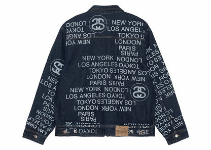 Stussy Zip Work Denim City Link Jacket One Wash