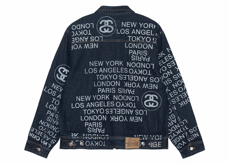 Stussy Zip Work Denim City Link Jacket One Wash