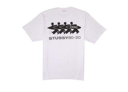 Stussy x CDG Surfman T-shirt White