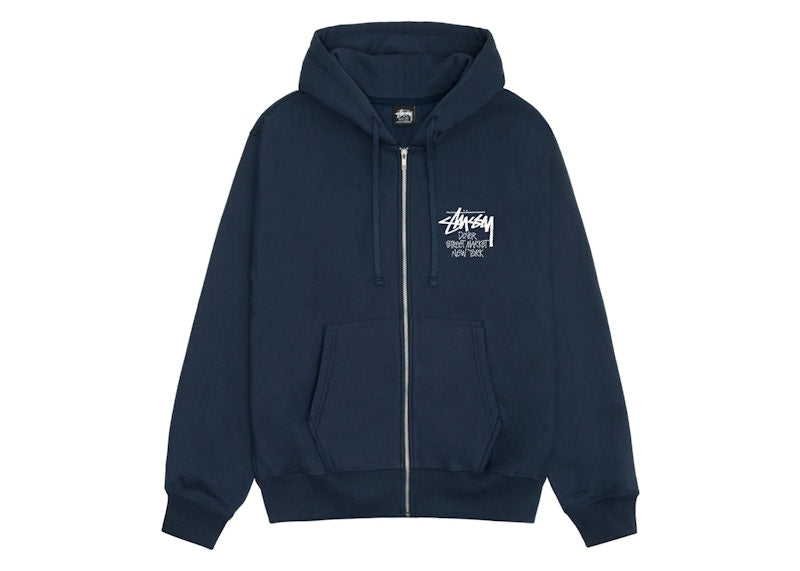 Stussy x Dover Street Market New York Zip Hoodie Navy