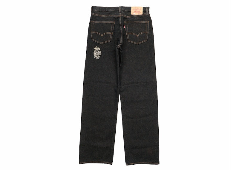 Stussy x Levi's Crispy Rinse 568 Jean Black/Brown