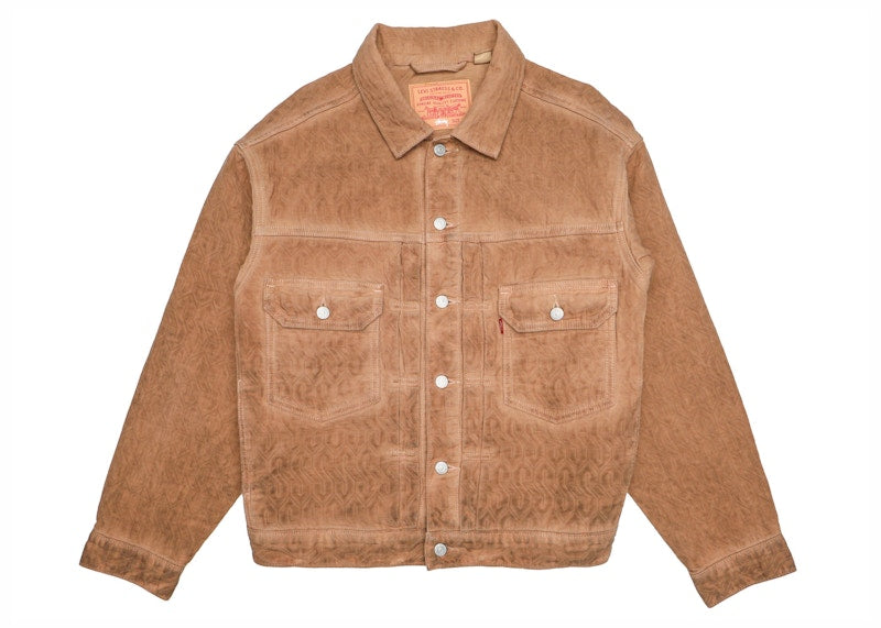 Stussy x Levi's Dyed Jacquard Jacket Brown