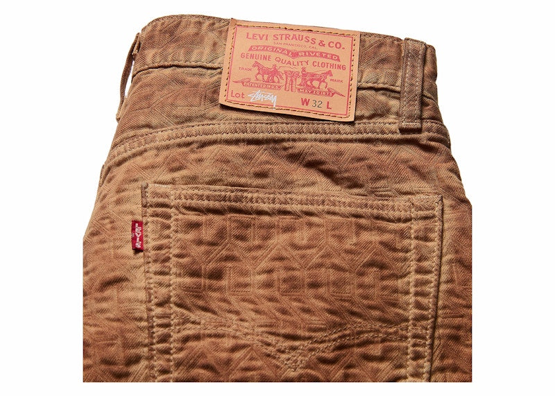 Stussy x Levi's Dyed Jacquard Jean Brown