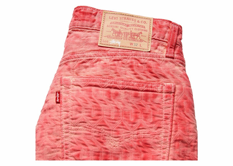 Stussy x Levi's Dyed Jacquard Jean Pink