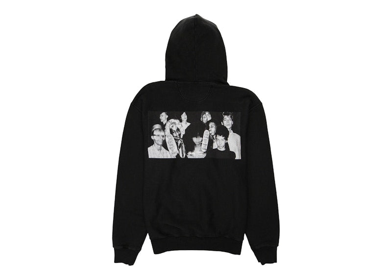 Stussy x Martine Rose Collage Pigment Dyed Hoodie Black