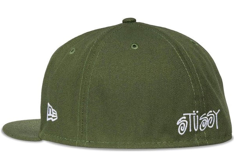 Stussy x New Era Wish You Were Here 59Fifty Fitted Cap Army