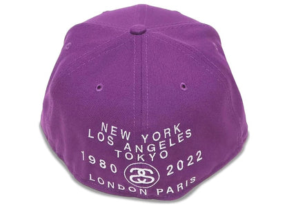 Stussy x New Era World Tour 59Fifty Fitted Cap Grape