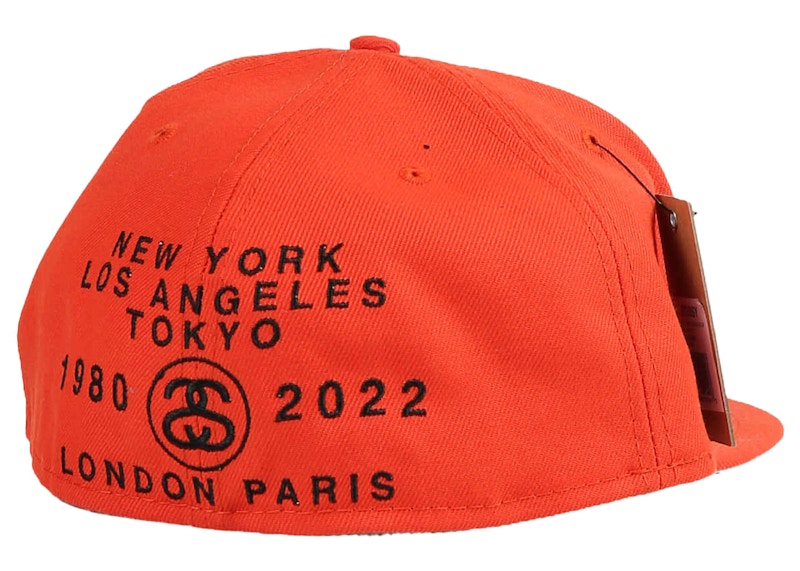 Stussy x New Era World Tour 59Fifty Fitted Cap Orange