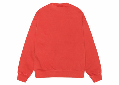 Stussy x Nike Pigment Dyed Fleece Crew Habanero Red