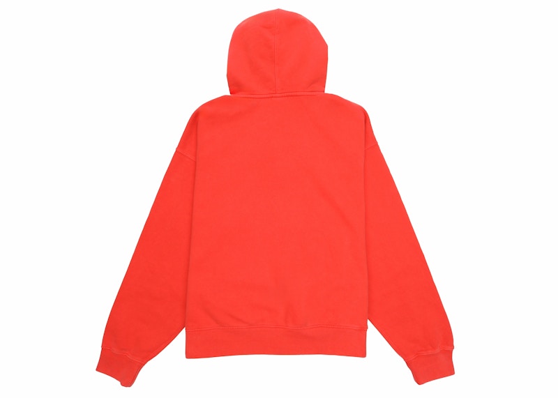 Stussy x Nike Pigment Dyed Fleece Zip Hoodie Habanero Red
