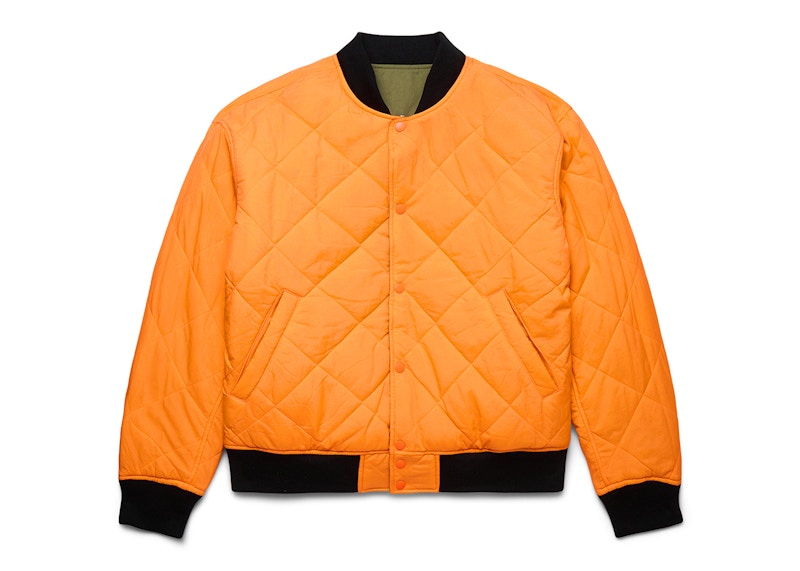 Stussy x Nike Reversible Varsity Jacket Medium Olive/Bright Mandarin