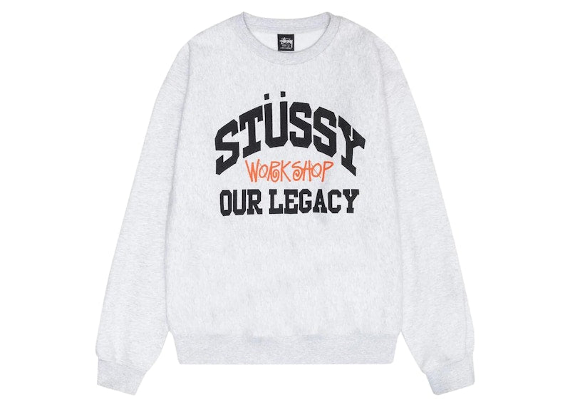 Stussy x Our Legacy Ol Collegiate Crew Ash Heather