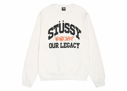 Stussy x Our Legacy Ol Collegiate Pigment Dyed Crewneck Natural