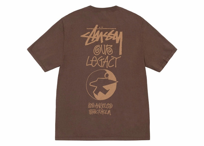 Stussy x Our Legacy Ol Surfman Pigment Dyed Tee Dark Brown