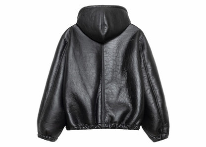 Stussy x Our Legacy Shearling Reversible Zip Hood Cappuccino