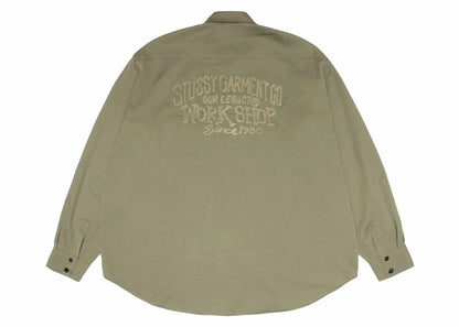 Stussy x Our Legacy Wool Rocco Shirt Olivedrab