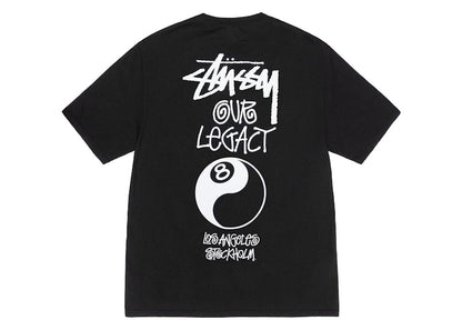 Stussy x Our Legacy Work Shop 8 Ball Yin Yang Pigment Dyed Tee Black