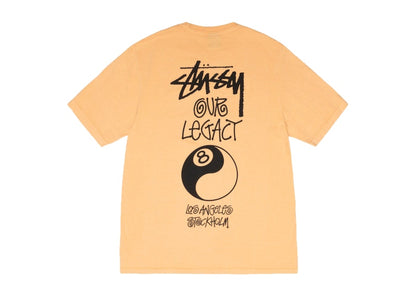 Stussy x Our Legacy Work Shop 8 Ball Yin Yang Pigment Dyed Tee Peach