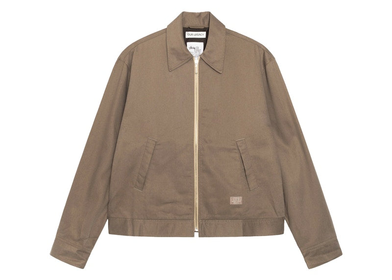 Stussy x Our Legacy Work Shop Blouson Twill Jacket Olive Cavalry Twill