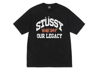 Stussy x Our Legacy Work Shop Collegiate Pigment Dyed Tee Black