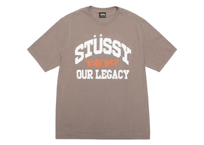 Stussy x Our Legacy Work Shop Collegiate Pigment Dyed Tee Taupe