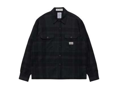 Stussy x Our Legacy Work Shop Country Shirt Overdye Black Flannel Check
