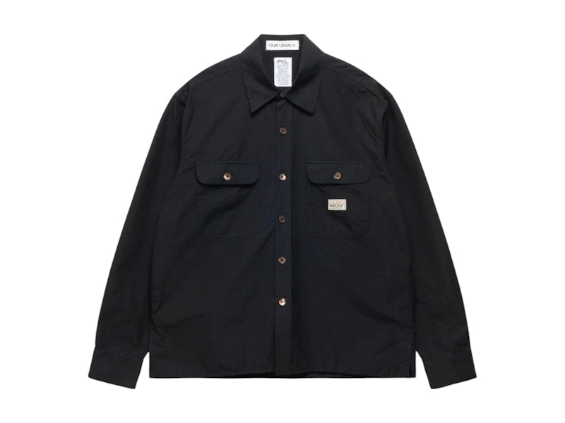 Stussy x Our Legacy Work Shop Country Shirt Washed Black Canvas