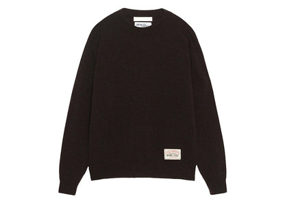 Stussy x Our Legacy Work Shop Knitted Roundneck Sweater Dark Brown Surfman