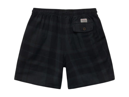 Stussy x Our Legacy Work Shop Laguna Short Overdye Black Flannel Check