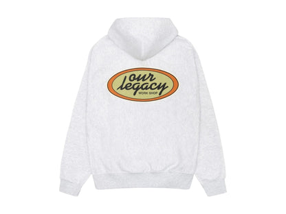 Stussy x Our Legacy Work Shop Oval Zip Hoodie Ash Heather