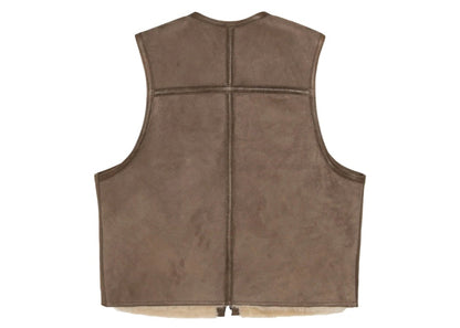 Stussy x Our Legacy Work Shop Reversible Shearling Vest Off White Shearling
