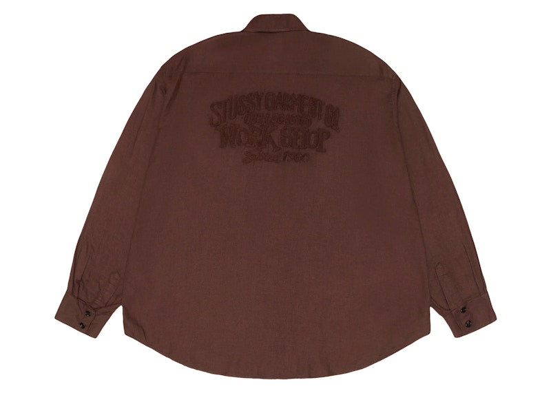 Stussy x Our Legacy Work Shop Rocco Shirt Umber Twill Flannel