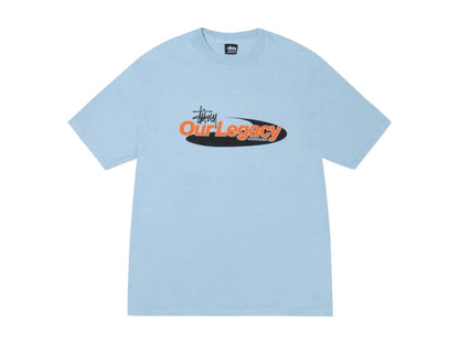 Stussy x Our Legacy Work Shop Swirl Pigment Dyed Tee Baby Blue