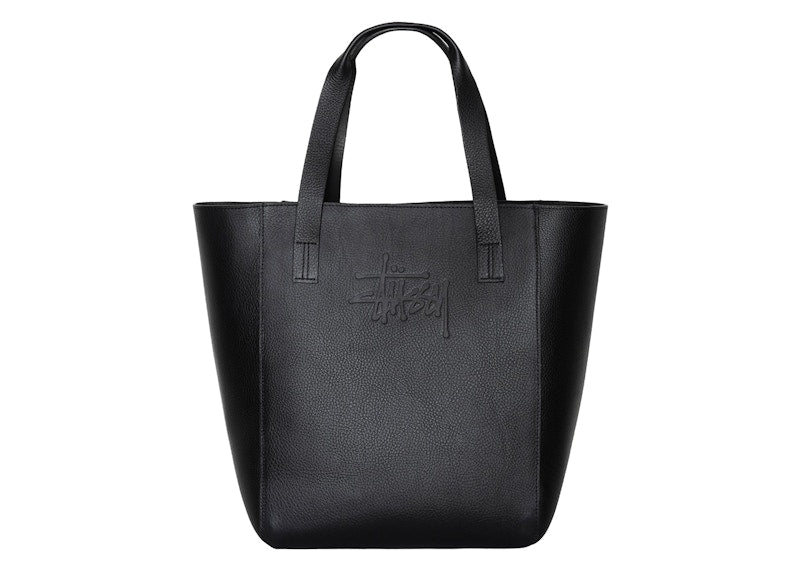 Stussy x Our Legacy Work Shop Work Tote Black Leather
