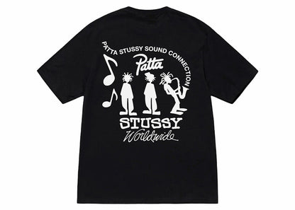 Stussy x Patta Sound Connection Tee Black