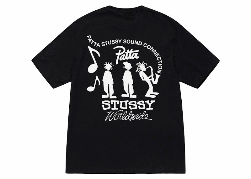 Stussy x Patta Sound Connection Tee Black