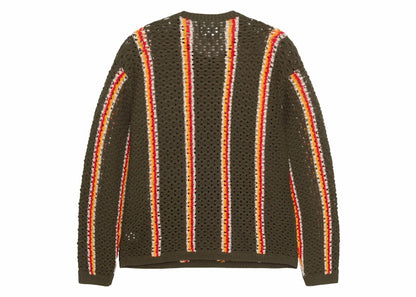 Stussy x Patta Striped Loose Gauge Sweater Olive