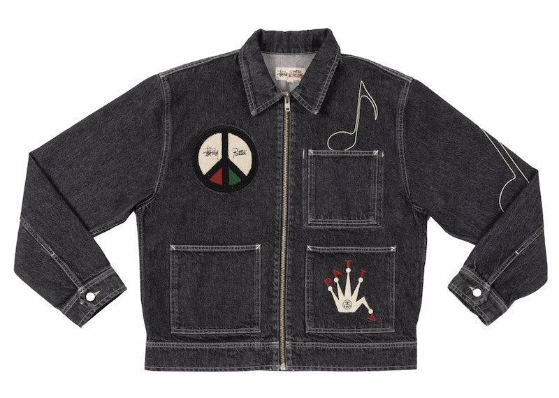 Stussy x Patta Zip Work Jacket Black
