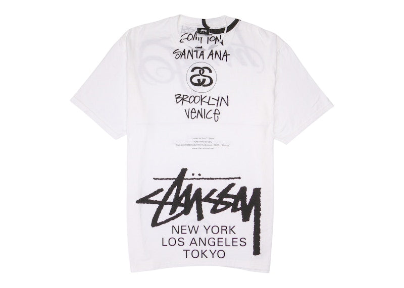Stussy x Takahiro Miyashita The Soloist World Tour Collection T-shirt White