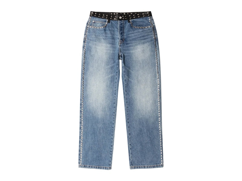 Stussy x Wales Bonner Studded Jean Washed Blue
