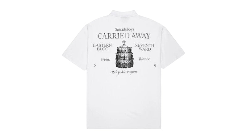 $uicideboy$ G59 Records Carried Away Polo White