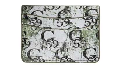 $uicideboy$ G59 Records Mold Monogram Card Holder Wallet Green Pattern