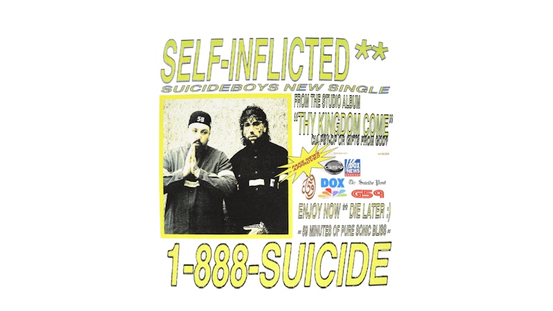 $uicideboy$ G59 Records Self Inflicted Tee White