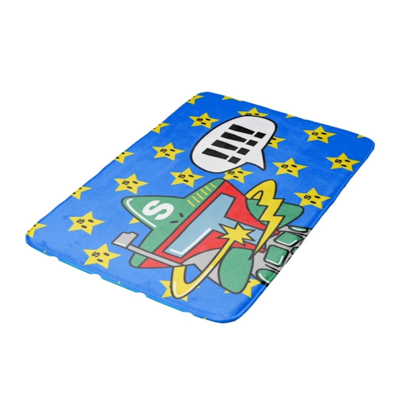 Sukamii Galaxy Warrior Bathroom Mat Blue