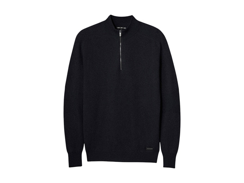 Sun Day Red x Tiger Woods 3D Knit Cashmere Quarter Zip Black