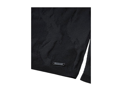 Sun Day Red x Tiger Woods 3D Knit Cashmere Tonal Camo Crew Black