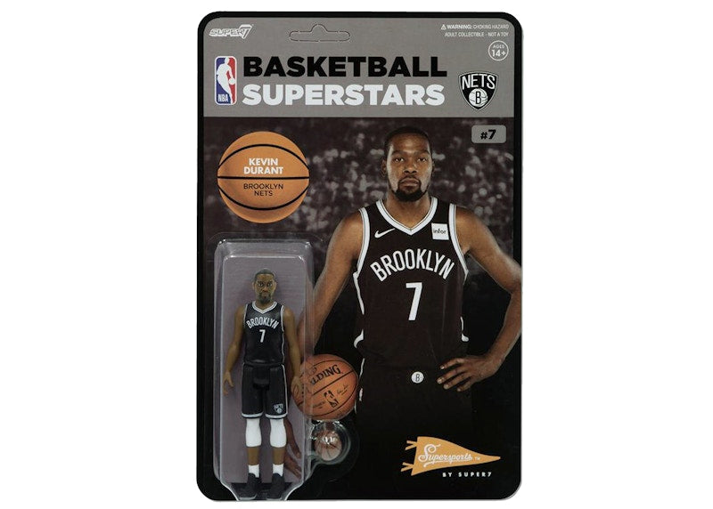 Super7 NBA Basketball Superstars Kevin Durant Action Figure Black